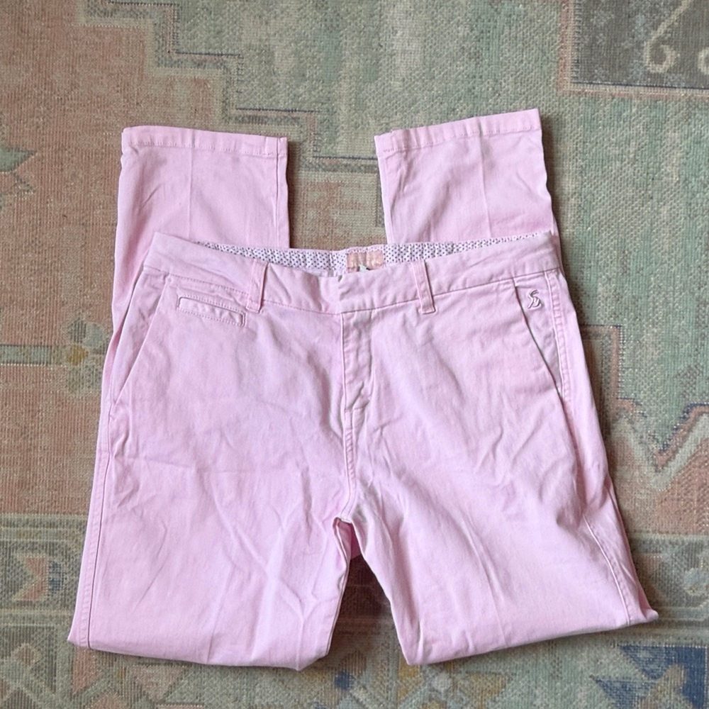 Joules Women Slim Chino Pants in Pale Pink US 8 - Picture 3 of 7